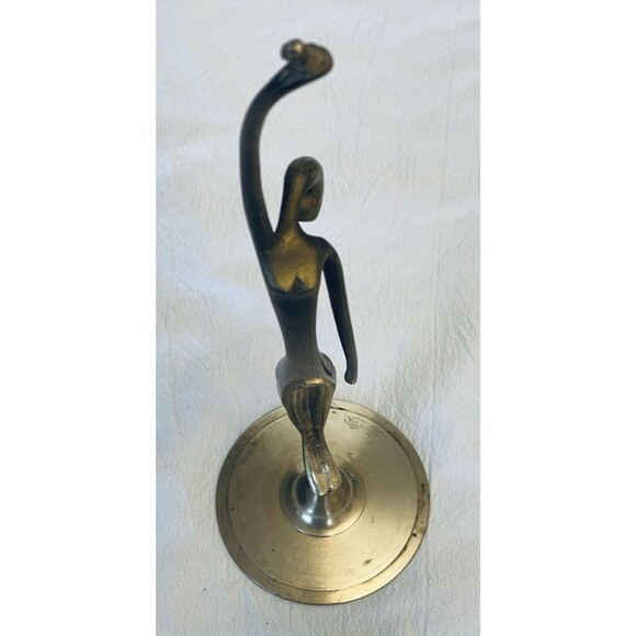 Dancing Girl Ria Figure Brass Karl Hagenauer Style 12" India Rare Collectible - Picture 8 of 11